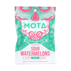 Mota Sativa sour watermelon gummies, mota edibles, mota