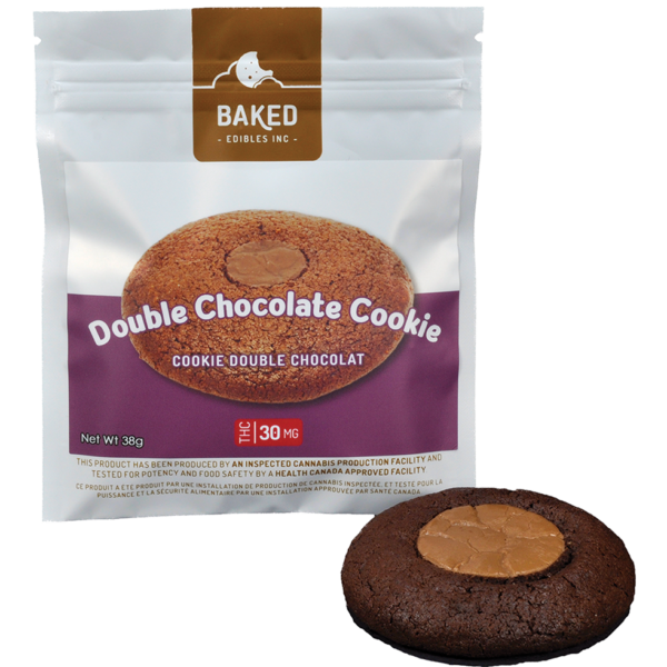 baked edibles double chocolate chip cookie, baked edibles