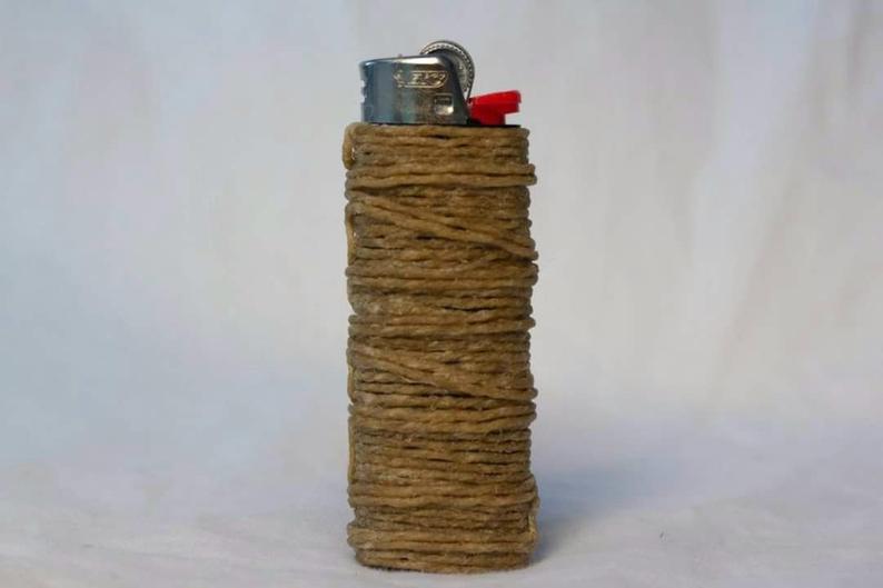 hemp wick and a lighter