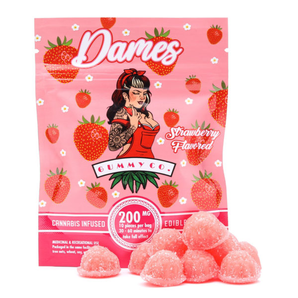 Dames 200mg THC Strawberry Gummies