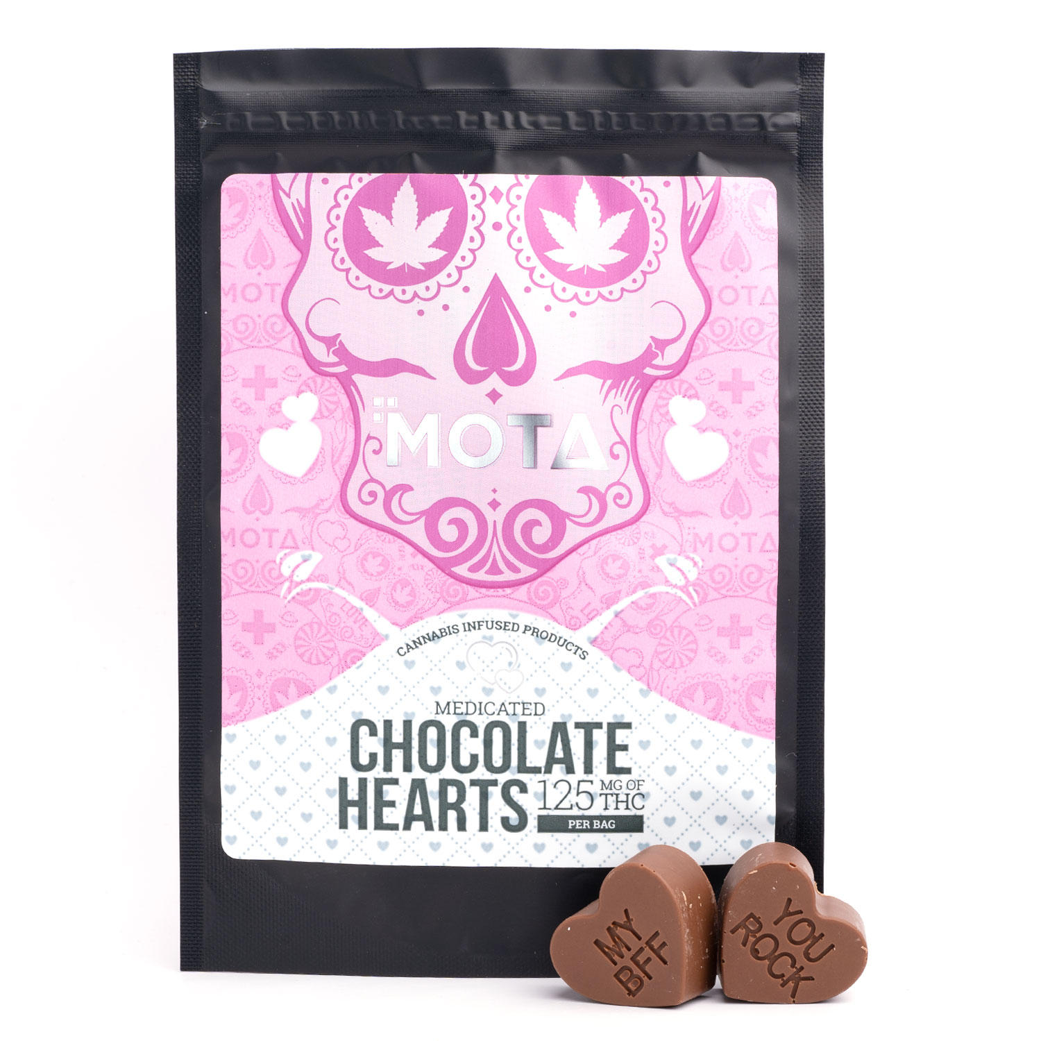 Mota 125mg THC Chocolate Hearts