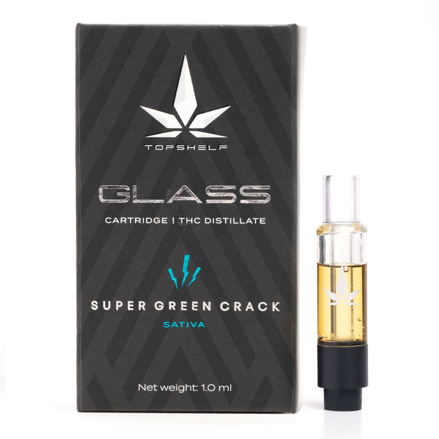 Super Green Crack THC Glass Cartridge