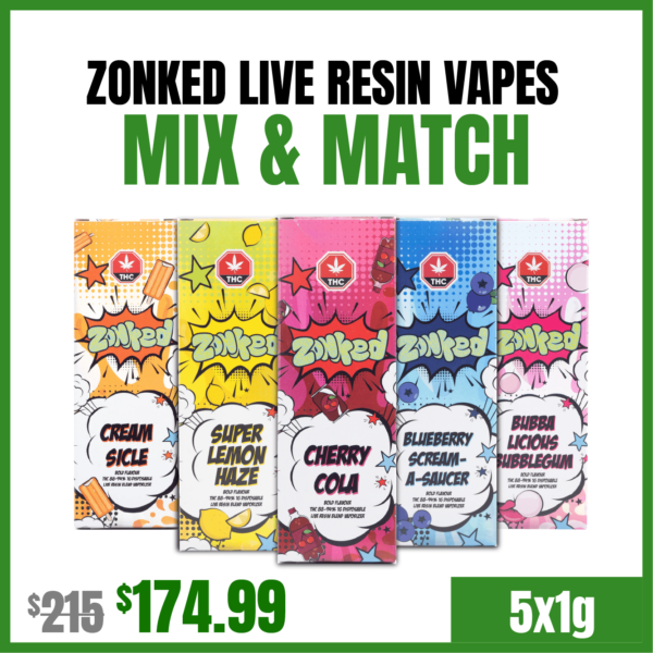 Zonked Live Resin Vapes Mix & Match