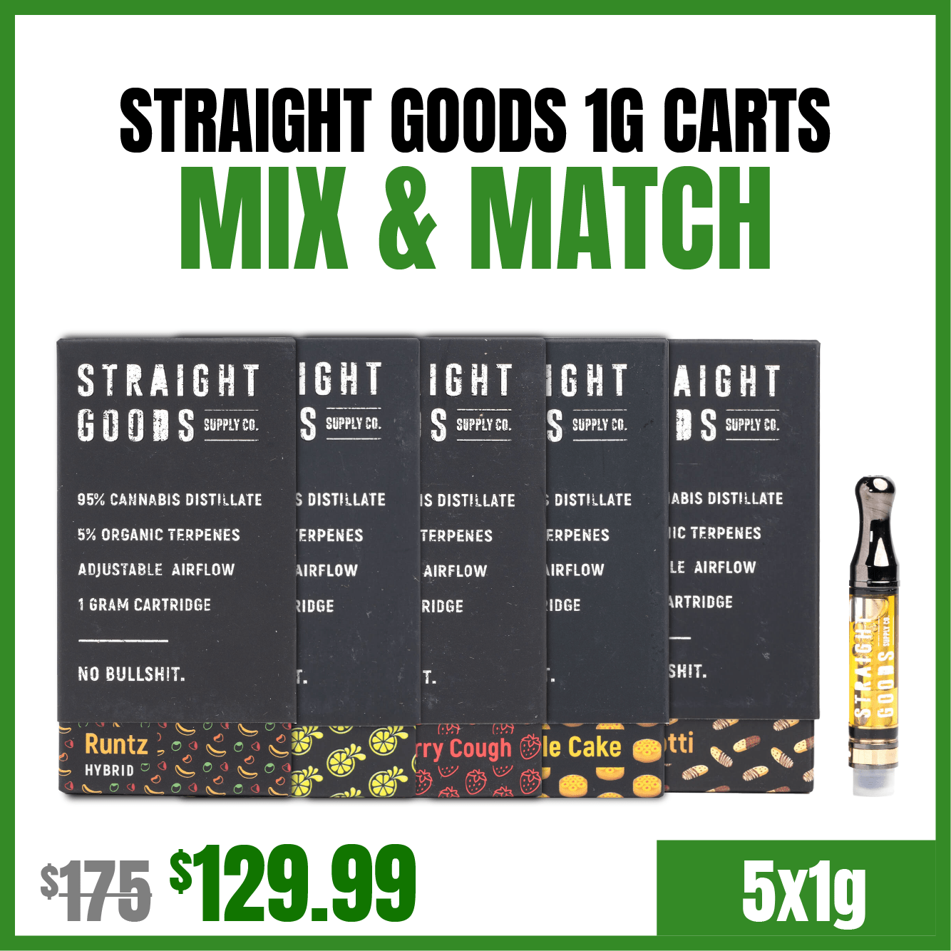 Straight Goods 1g Cartridges Mix & Match