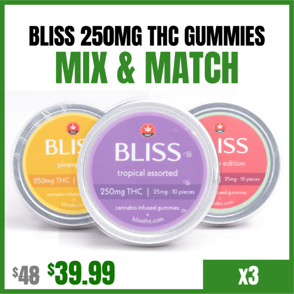 Bliss Edibles 250mg Mix & Match