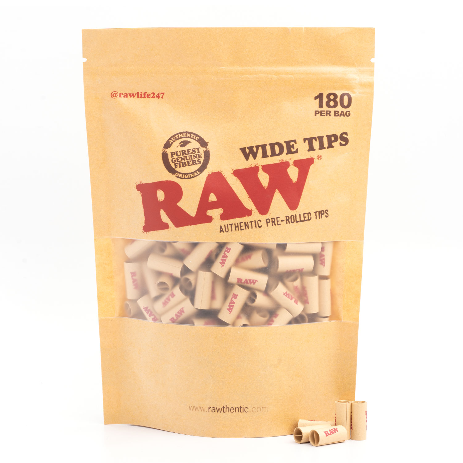 Raw 180 Pre-Rolled Wide Rolling Tips