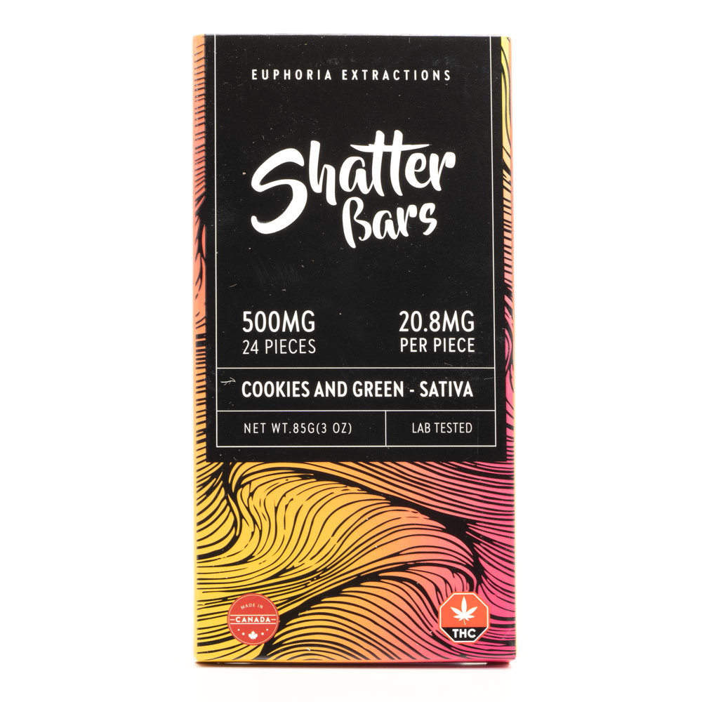 Euphoria Extractions Sativa 500mg THC Shatter Bars