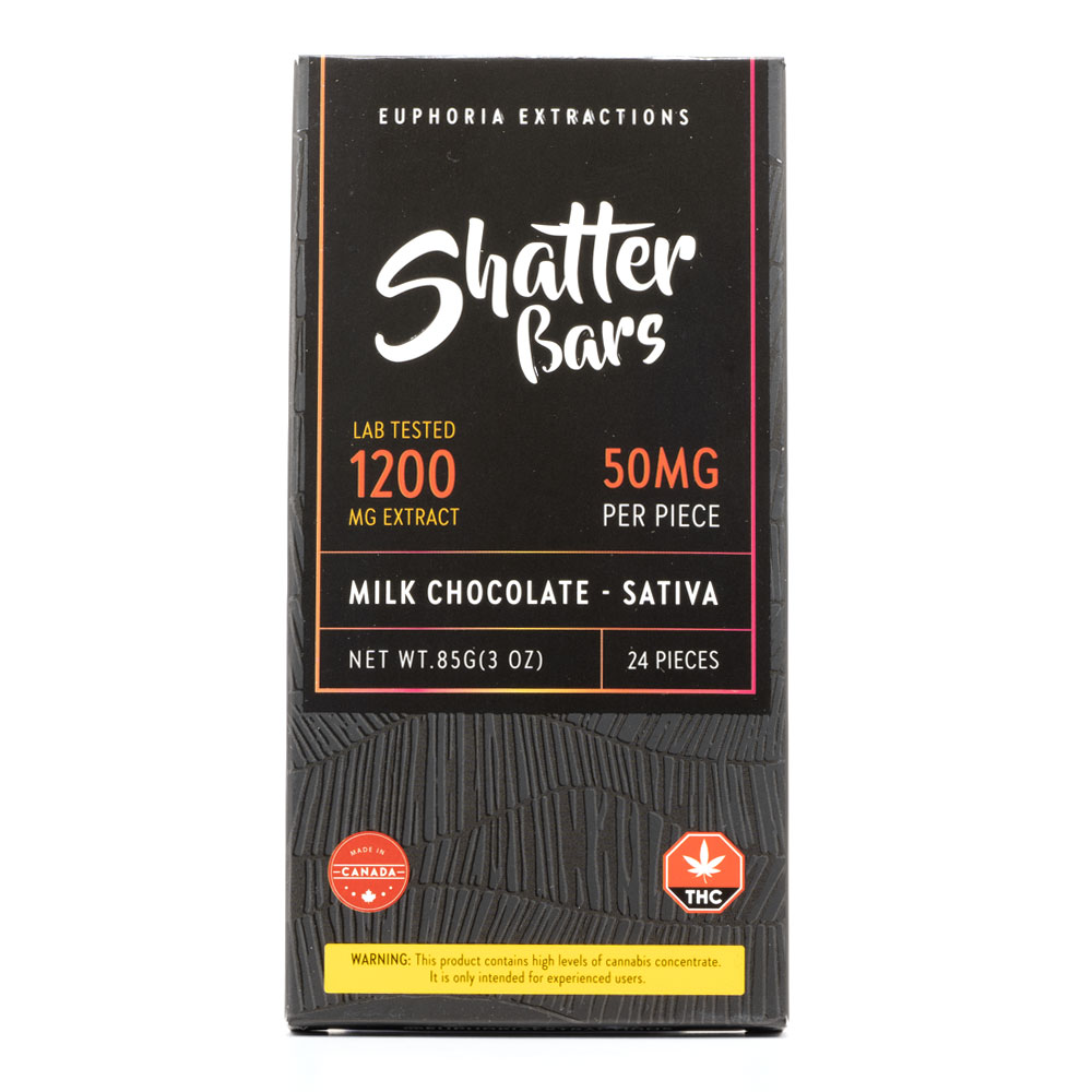 Euphoria Extractions Sativa 1200mg THC Shatter Bars