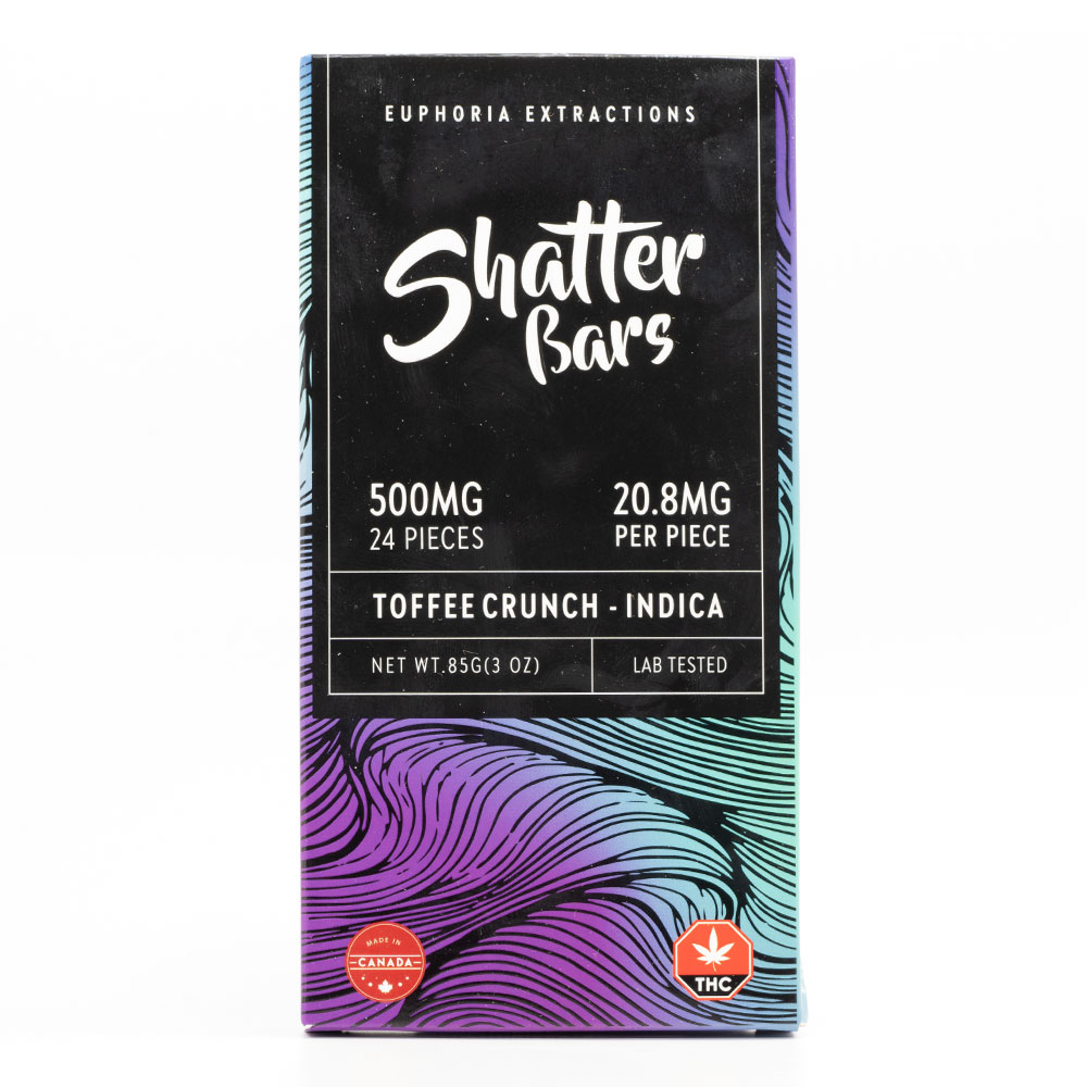 Euphoria Extractions Indica 500mg THC Shatter Bars