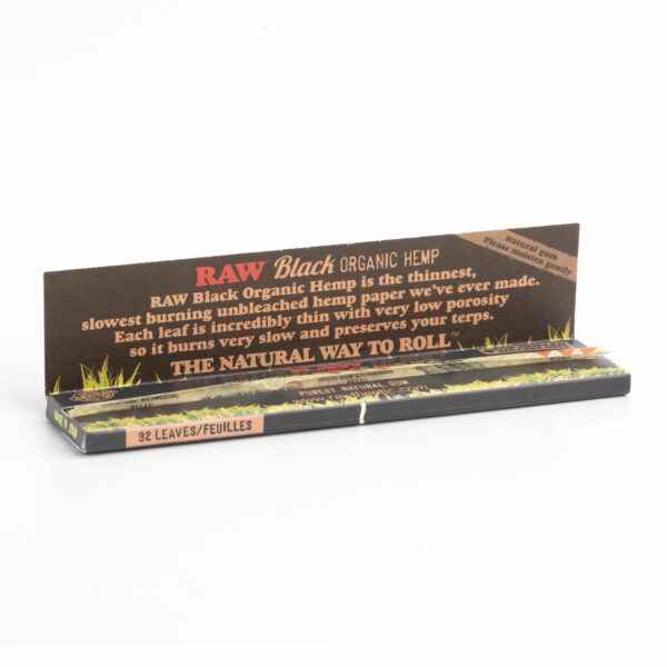RAW Black Organic King Size Rolling Papers